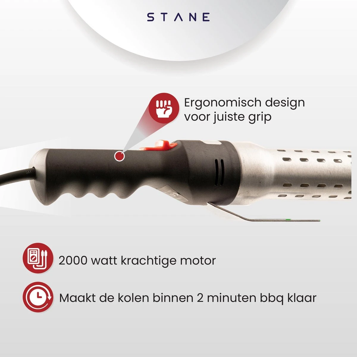 Bbq Aansteker Electrisch - Looftlighter - Bbq Starter - Bbq Accesoires - One Minute Lighter - Incl. Bbq Handschoenen - ®Stane 6 Bbq Aansteker Electrisch - Looftlighter - Bbq Starter - Bbq Accesoires - One Minute Lighter - Incl. Bbq Handschoenen - ®Stane - Afbeelding 6
