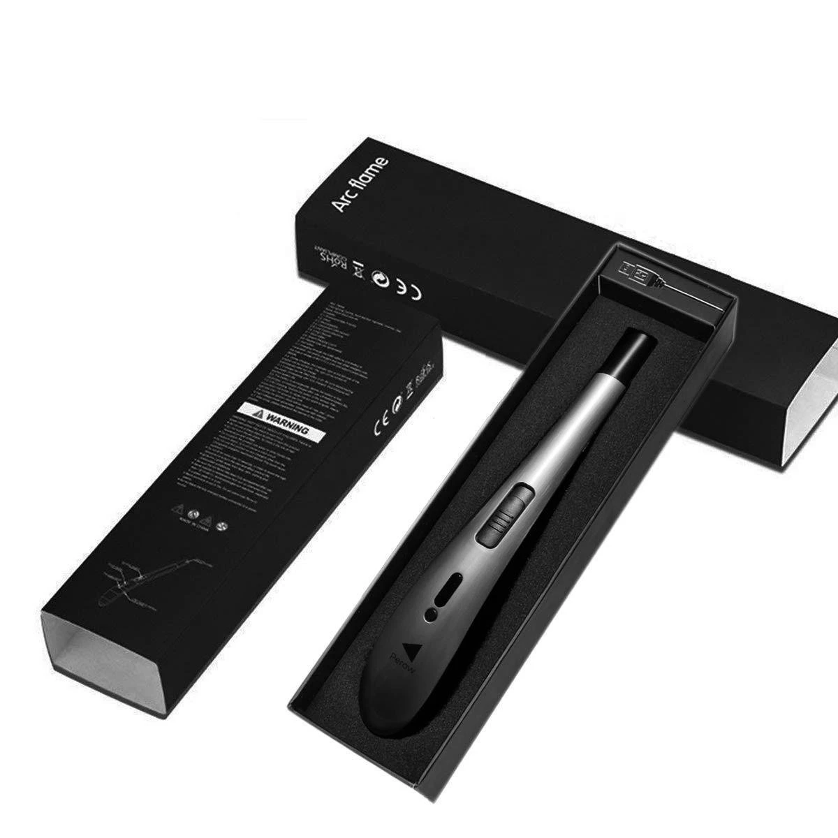 Oplaadbare Lange Elektrische Aansteker - Zilver - Duurzame Plasma Aansteker - Inclusief Cadeauverpakking - BBQ - Kaarsen 5 Oplaadbare Lange Elektrische Aansteker - Zilver - Duurzame Plasma Aansteker - Inclusief Cadeauverpakking - BBQ - Kaarsen - Afbeelding 5