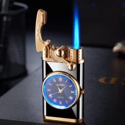 Flametimer Exclusieve Aansteker Met Horloge, 2 Stuks Willekeurig, Winddichte Draagbare Kaars Aansteker Voor Kaars Koken BBQ, Vuurwerk, Zak Zaklamp Aansteker Met Geschenkdoos, Cool Gift -Grillmeesters Goedkope Winkel 1200x1200 442