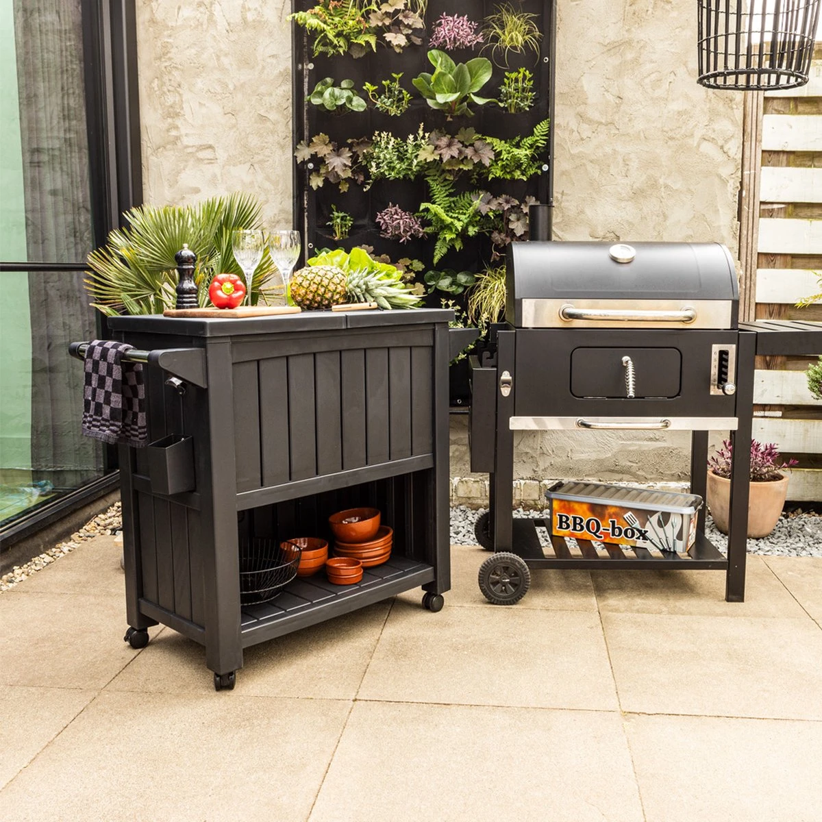 BluMill BBQ Tafel - Inclusief Koelvak 80 Liter - Op Wieltjes - Met Flessenopener - 102 X 46 X 86,5 Cm 10 BluMill BBQ Tafel - Inclusief Koelvak 80 Liter - Op Wieltjes - Met Flessenopener - 102 X 46 X 86,5 Cm - Afbeelding 10