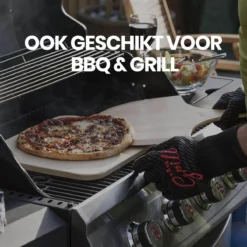 Buxibo 2in1 Pizzasteen - Voor BBQ & Oven - Inclusief Serveer Plank - Pizzabord/Pizzaplank - 30.5 X 38.1 X 1.4 Cm -Grillmeesters Goedkope Winkel 1200x1200 493