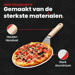 GrillX Pizzaschep Met Pizzasnijder - 30cm - In Luxe Doos - Pizzaspatel Voor BBQ & Oven - BBQ Accesoires Gereedschap -Grillmeesters Goedkope Winkel 1200x1200 504