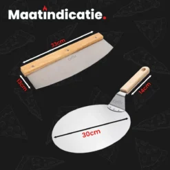 GrillX Pizzaschep Met Pizzasnijder - 30cm - In Luxe Doos - Pizzaspatel Voor BBQ & Oven - BBQ Accesoires Gereedschap -Grillmeesters Goedkope Winkel 1200x1200 506