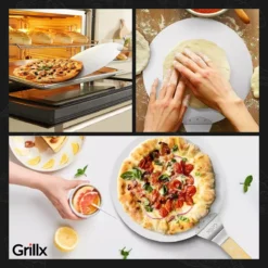 GrillX Pizzaschep Met Pizzasnijder - 30cm - In Luxe Doos - Pizzaspatel Voor BBQ & Oven - BBQ Accesoires Gereedschap -Grillmeesters Goedkope Winkel 1200x1200 507