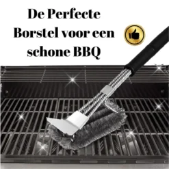 Gohh BBQ Borstel Met Schraper - Schoonmaakborstel - Barbecue Krabber Met Handige Bewaarzak 2 In 1 -Grillmeesters Goedkope Winkel 1200x1200 511