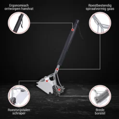 BBQ Borstel Staal RVS Reinigingsborstel Barbecue Grill Accessoires -Grillmeesters Goedkope Winkel 1200x1200 531