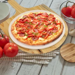 MaxxHome Pizzasteen - BBQ Steen - Maximum Te Verhitten Tot 600 Graden - ⌀33 - Incl. Houten Schep -Grillmeesters Goedkope Winkel 1200x1200 543