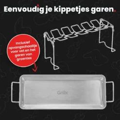GrillX Kippenvleugelhouder - Kiphouder Voor BBQ & Oven - RVS - BBQ Accesoires 11 GrillX Kippenvleugelhouder - Kiphouder Voor BBQ & Oven - RVS - BBQ Accesoires -Grillmeesters Goedkope Winkel 1200x1200 547