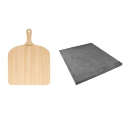 ETNA Pizza Set - Grote Pizzasteen & GRATIS Pizzaschep - 30 Cm X 38 Cm - Echt Italiaanse Pizzasteen - Broodbaksteen - BBQ Pizzasteen - Gemaakt Van Lavasteen Uit De Etna - Non-stick - Eppicotispai -Grillmeesters Goedkope Winkel 1200x1200 554
