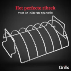 GrillX Sparerib Rek BBQ - Rib Rack Houder - Barbecue Spareribs Rek - BBQ Accesoires -Grillmeesters Goedkope Winkel 1200x1200 564
