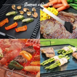 Mountain Jack® 40-Delige Luxe BBQ Grill Accessoires Set In Roestvrij Staal – Barbecue Gereedschap – Tangenset, Vlees Thermometer, Vleestang, Borstel, Spiezen, Vleesmes, Vleesvork -Grillmeesters Goedkope Winkel 1200x1200 585