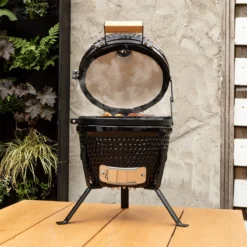 BluMill Kamado BBQ Egg - Kamado 13 Inch - Incl. Vlees Thermometer - Houtskoolbarbecues - Zwart - Ø 27cm -Grillmeesters Goedkope Winkel 1200x1200 60