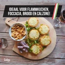 Gadgy Pizzasteen Met Pizzaschep – Cordieriet Voor Knapperige Pizzabodem – Pizzasteen Voor BBQ, Oven Of Kamado - Pizzaspatel - Pizza Set -Grillmeesters Goedkope Winkel 1200x1200 645