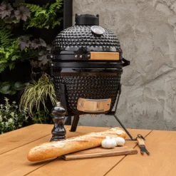 BluMill Kamado BBQ Egg - Kamado 13 Inch - Incl. Vlees Thermometer - Houtskoolbarbecues - Zwart - Ø 27cm -Grillmeesters Goedkope Winkel 1200x1200 65
