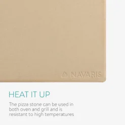 Navaris Pizzasteen XL Voor Oven En Barbecue - Rechthoekige Pizzaplaat 38 X 30 Cm - Inclusief Pizzaschep Met Extra Lang Handvat En Receptenboek -Grillmeesters Goedkope Winkel 1200x1200 662