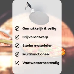 Nowad Pizzaschep RVS Rond - 30,5 Cm - PVC Handvat 10 Nowad Pizzaschep RVS Rond - 30,5 Cm - PVC Handvat -Grillmeesters Goedkope Winkel 1200x1200 684