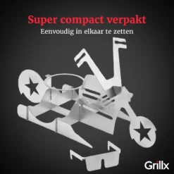 GrillX Beer Can Chicken Houder - Kiphouder Motorcycle - BBQ Accesoires - Bierkip - Barbeque Gereedschap - Chicken Sitter -Grillmeesters Goedkope Winkel 1200x1200 691