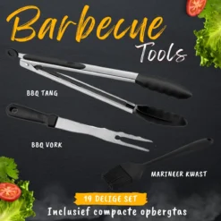 BBQ Gereedschapset - Opbergtas - BBQ Accessoires - BBQ Tang - BBQ Set - BBQ Borstel - BBQ Gereedschap - Roestvrij Staal -Grillmeesters Goedkope Winkel 1200x1200 720