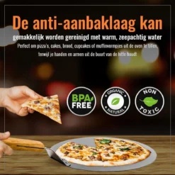 Inpro Pizzaschep RVS - Rond - Voor BBQ En Oven - Pizzaspatel - Taartschep - Houten Handvat - BBQ Gereedschap - Keukengerei - 30 Cm Diameter - Spatel -Grillmeesters Goedkope Winkel 1200x1200 726
