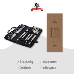 Krumble 18-delige Barbecue Set / Roestvrijstalen BBQ Set Van 18 / Inclusief Handige Opbergtas - RVS -Grillmeesters Goedkope Winkel 1200x1200 734