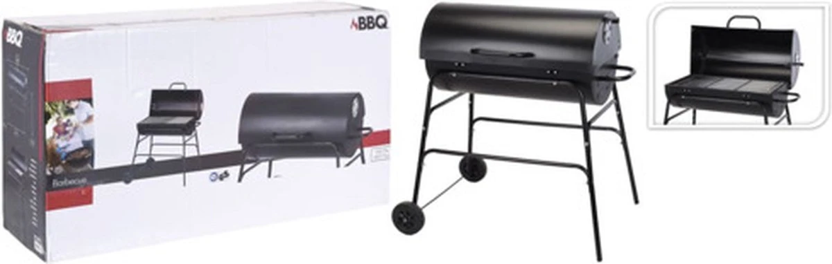 BBQ XL Houtskoolbarbecue - Cilindervorm - Grilloppervlak (LxB) 71 X 35 Cm - Zwart 10 BBQ XL Houtskoolbarbecue - Cilindervorm - Grilloppervlak (LxB) 71 X 35 Cm - Zwart - Afbeelding 10