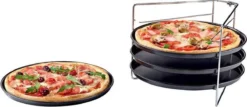 Pizza - Pizzarek - Pizza Oven - Zenker - Pizzabakset - 5 Delige Set Voor 4 Pizza's - Ø 28,5 Cm - Antiaanbaklaag Van ILAG® - Pizzaplaat - Pizza -Grillmeesters Goedkope Winkel 1200x519