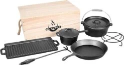 EL Fuego Dutch Oven Set Gietijzer 7-delig 17 EL Fuego Dutch Oven Set Gietijzer 7-delig -Grillmeesters Goedkope Winkel 1200x637 1