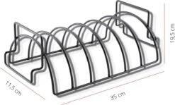 PROKING Sparerib Barbecue Rek – BBQ Accessoires – Inclusief Sparerib Recept – Anti-aanbak Lag – 35 X 19.5 X 11.5 CM -Grillmeesters Goedkope Winkel 1200x725