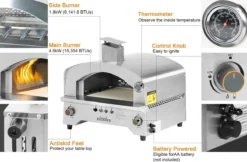 Bighorn Outdoor Edelstaal Gas Pizza Oven - Draagbare Gas Barbecue - Edelstaal -Model SRGG20001 16 Bighorn Outdoor Edelstaal Gas Pizza Oven - Draagbare Gas Barbecue - Edelstaal -Model SRGG20001 -Grillmeesters Goedkope Winkel 1200x787 1