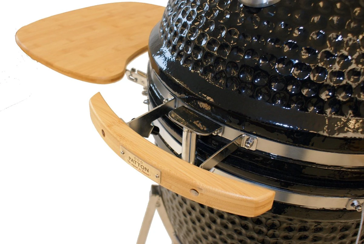 Patton Kamado Houtskool Barbecue - 18" - Grilloppervlak Ø 39 Cm - Met Bluetooth Thermometer - Groen 3 Patton Kamado Houtskool Barbecue - 18" - Grilloppervlak Ø 39 Cm - Met Bluetooth Thermometer - Groen - Afbeelding 3