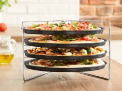 Pizza - Pizzarek - Pizza Oven - Zenker - Pizzabakset - 5 Delige Set Voor 4 Pizza's - Ø 28,5 Cm - Antiaanbaklaag Van ILAG® - Pizzaplaat - Pizza -Grillmeesters Goedkope Winkel 1200x900 43