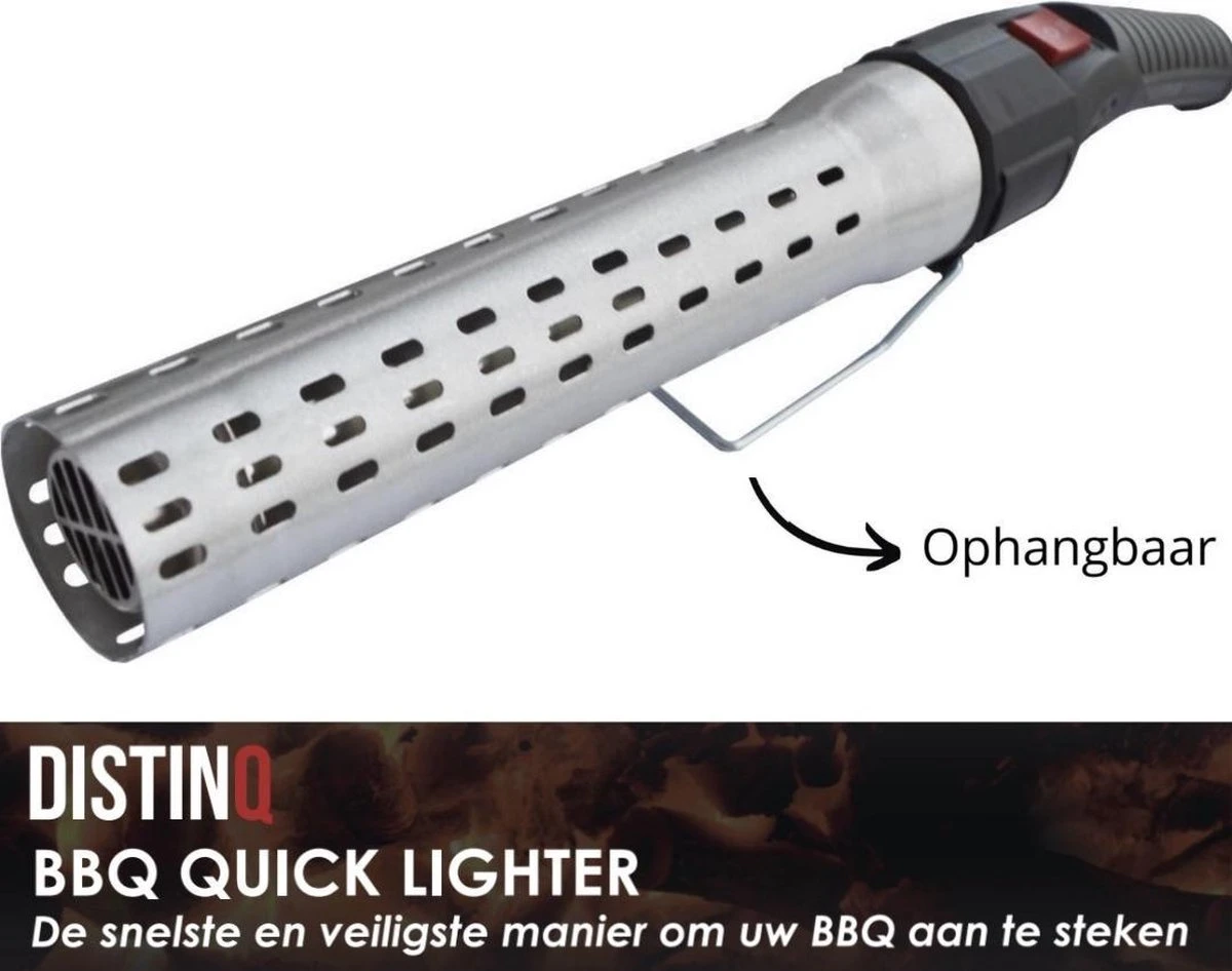 DistinQ BBQ Lighter Aansteker - Elektrische Barbecue Looftlighter Houtskool Starter Voor Barbecue, Grill En Open Haard - 2000 Watt 12 DistinQ BBQ Lighter Aansteker - Elektrische Barbecue Looftlighter Houtskool Starter Voor Barbecue, Grill En Open Haard - 2000 Watt - Afbeelding 12