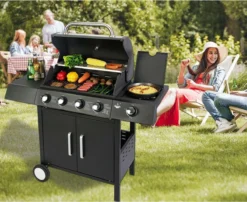 El Fuego San Angelo 4.1 Gasbarbecue - 5 Branders - Zwart -Grillmeesters Goedkope Winkel 1200x979