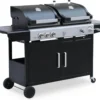 Alice's Garden Houtskool Barbecue - Grilloppervlak (LxB) 41 X 44 Cm - Gas En Houtskool - 3 Branders - Marsac Zwart