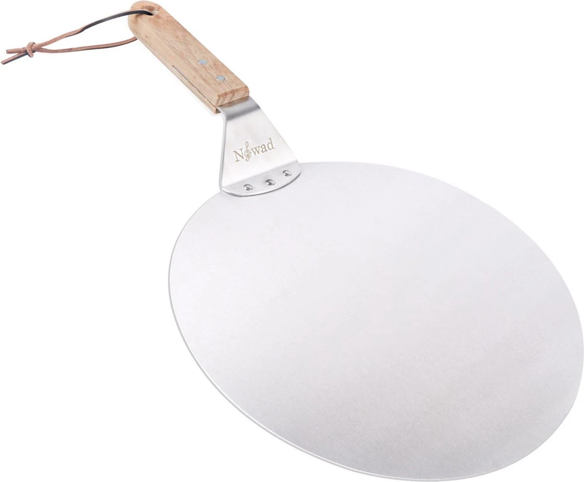 Nowad Pizzaschep RVS Rond Voor BBQ En Oven - 30,5 Cm - Pizzaspatel - Taartschep - Houten Handvat - Ophangbaar - Rond - Vaatwasbestendig - Keukenaccessoires 15 Nowad Pizzaschep RVS Rond Voor BBQ En Oven - 30,5 Cm - Pizzaspatel - Taartschep - Houten Handvat - Ophangbaar - Rond - Vaatwasbestendig - Keukenaccessoires - Afbeelding 15