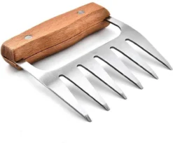 GrillX Luxe Vleesklauwen - Houten Handvat - RVS Meat Claws - Vleesshredder - Pulled Pork, Chicken - BBQ Accesoires -Grillmeesters Goedkope Winkel 1200x992