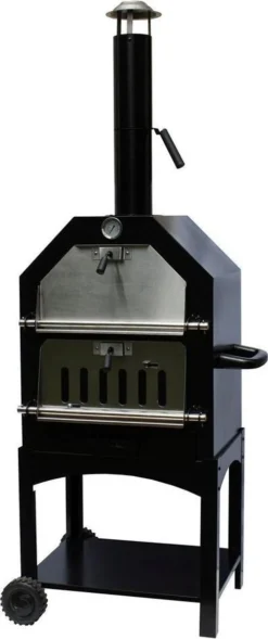 Merkloos MaxxGarden Pizza Oven - Smoker Barbecue Houtskool 45 X 65 X 158cm -Grillmeesters Goedkope Winkel 503x1200