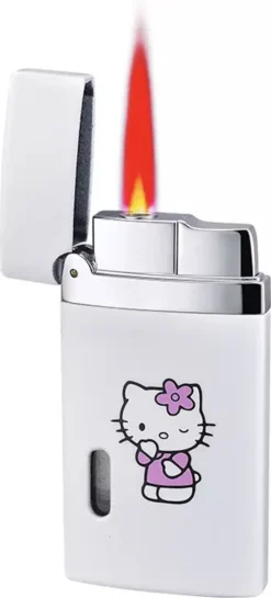 Merkloos Hello Kitty Glow In The Dark Aansteker Met Roze Vlam - Bekend Van TikTok - Hervulbaar En Windproof