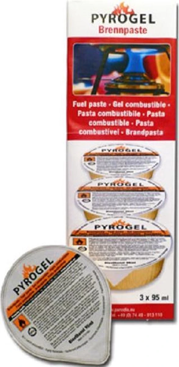 Pyrogel Brandpasta Cups - Geschikt Voor Fondue ( Set Van 3 ) 1 Pyrogel Brandpasta Cups - Geschikt Voor Fondue ( Set Van 3 )