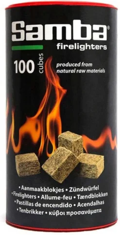 Samba Bruine Aanmaakblokjes Openhaard - 600 Stuks In Kokers - Omdoos 5 Samba Bruine Aanmaakblokjes Openhaard - 600 Stuks In Kokers - Omdoos -Grillmeesters Goedkope Winkel 614x1200 1