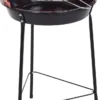 Houtskoolbarbecue Ø33 Cm | Verstelbare Grill BBQ | Halfopen | Zwart / Rood