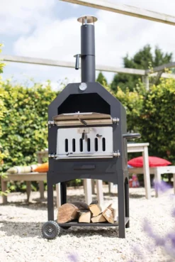 Merkloos MaxxGarden Pizza Oven - Smoker Barbecue Houtskool 45 X 65 X 158cm -Grillmeesters Goedkope Winkel 804x1200