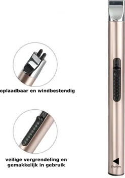 Oplaadbare Lange Elektrische Aansteker - Duurzame Plasma Aansteker - Inclusief Cadeauverpakking - BBQ - Kaarsen - Rose -Grillmeesters Goedkope Winkel 842x1200 1
