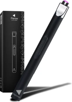 Oplaadbare Lange Elektrische Aansteker - Duurzame Plasma Aansteker - Inclusief Cadeauverpakking - BBQ - Kaarsen - Zwart