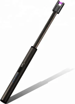 Xaralyn Lange Elektrische Aansteker | USB-oplaadbaar | Plasma-aansteker | Winddicht | Vlamloze Elektrische Aansteker Voor Keuken, Bbq Of Openhaard - Antraciet