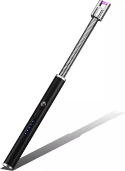 Merkloos BBQ Aansteker Oplaadbaar Met Usb Kabel - Elektrische Keuken Aansteker - Flexibele Aansteker - Zwart