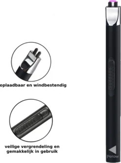 Oplaadbare Lange Elektrische Aansteker - Duurzame Plasma Aansteker - Inclusief Cadeauverpakking - BBQ - Kaarsen - Zwart -Grillmeesters Goedkope Winkel 894x1200 2
