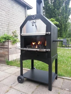 Merkloos MaxxGarden Pizza Oven - Smoker Barbecue Houtskool 45 X 65 X 158cm -Grillmeesters Goedkope Winkel 900x1200 8
