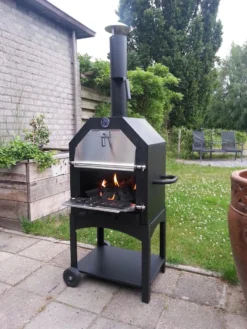 Merkloos MaxxGarden Pizza Oven - Smoker Barbecue Houtskool 45 X 65 X 158cm -Grillmeesters Goedkope Winkel 900x1200 9