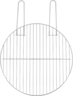 BBQ Rooster Van Roestvrij Staal Voor Ø 44 CM Doorsnede Kogel BBQ's (o.a. Geschikt Voor Weber) Barbecuerooster Verchroomd - Met Handvaten - Hoge Kwaliteit